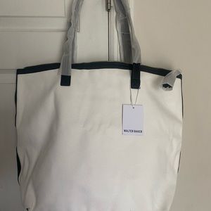 Walter Baker Carly Curateur Daytripper White Canvas Tote.
